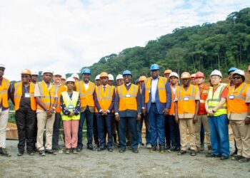 Kinguélé Aval : Visite officielle sur le chantier du barrage hydroélectrique en cours de construction par le Premier Ministre de la Transition, DR.